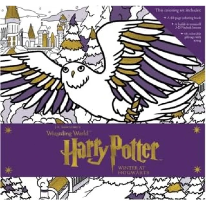 Harry Potter: Winter at Hogwarts: A Magical Coloring Set [Unbound] [Nov 14, 2024] Kolektif