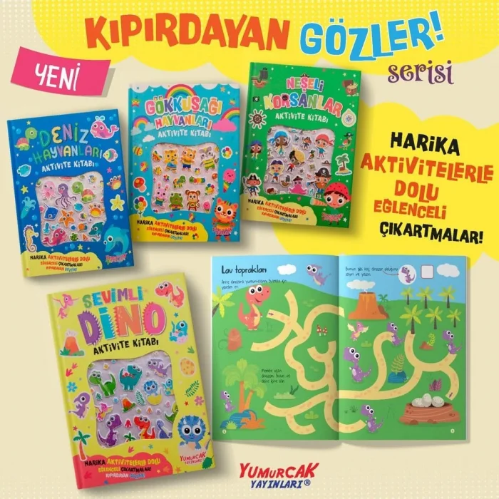 Sevimli Dino Aktivite Kitabı [Staple Bound] [Dec 30, 2024] Komisyon