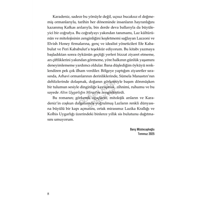 Altın Uygarlığın Mirası: Bir Lazika Romanı [Paperback] [Aug 20, 2025] Barış Müstecaplıoğlu