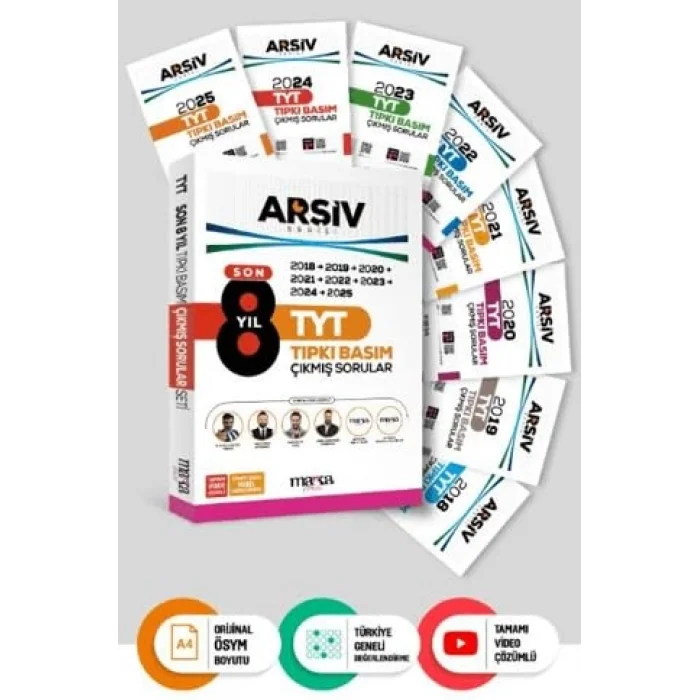 TYT Arşiv Serisi Tıpkı Basım Fasikül Fasikül Çıkmış Sorular Tamamı Video Çözümlü [Unbound] [Nov 14, 2024] Kolektif