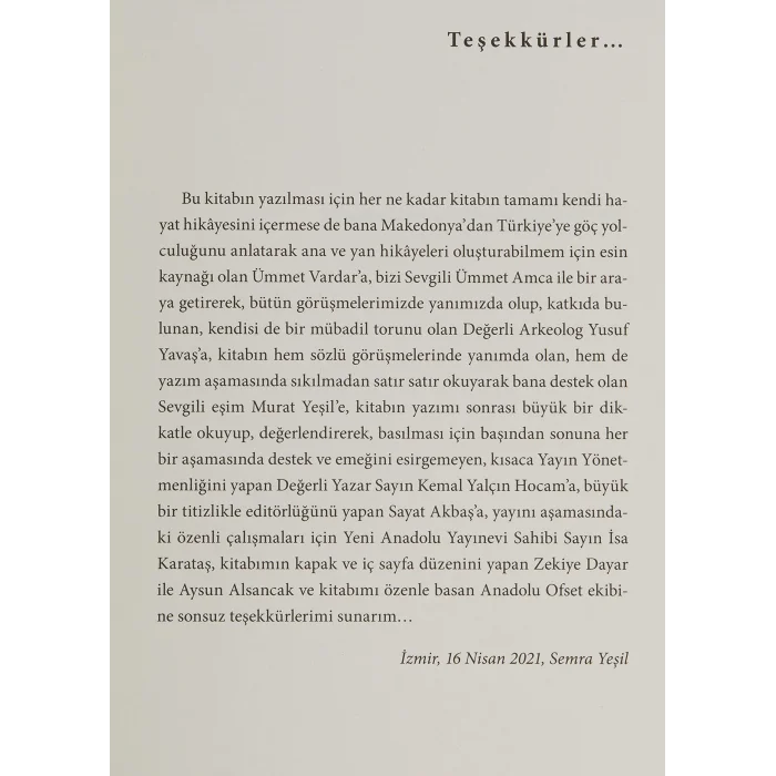 Elveda Makedonya - Bir Göç Hikayesi [Paperback] [May 01, 2021] Semra Yeşil