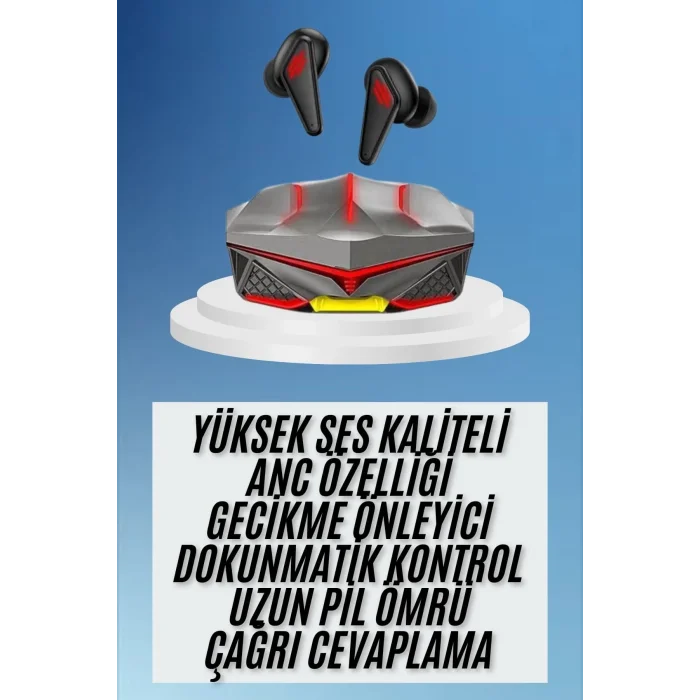 Dokunmatik Kontrol Tws Işıklı Kulakiçi Bluetooth Kulaklık Kablosuz Oyuncu Kulaklığı