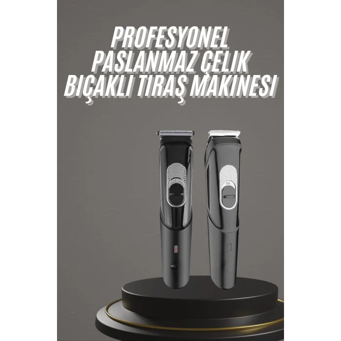 Pro Şarjlı Saç Sakal Tıraş Makinesi Ense Kesme Makinesi Lazer Öncesi Kısaltma