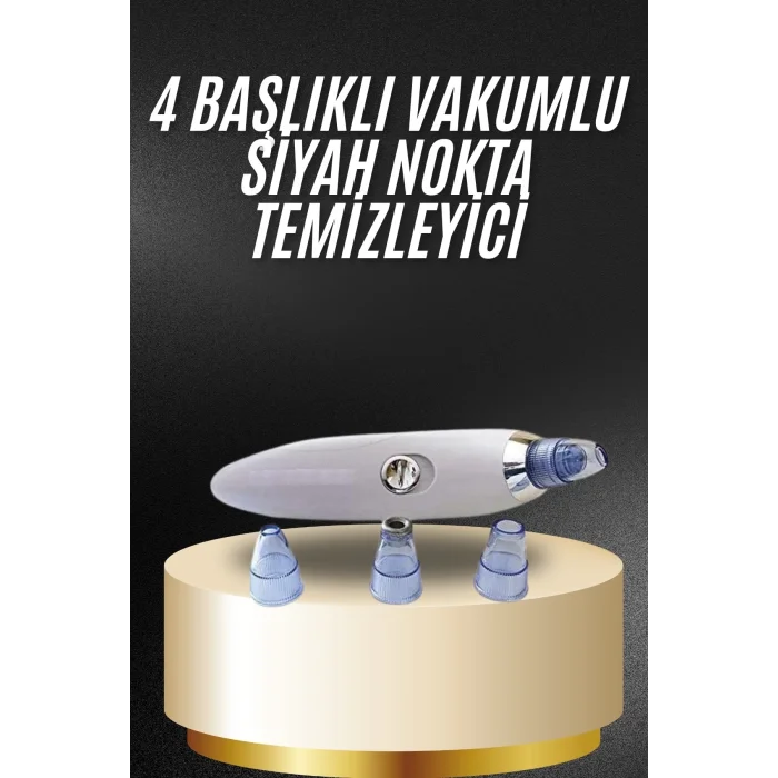 Yeni Nesil Vakumlu Pilli Siyah Nokta ve Yüz Temizleme Cihazı 4 Başlıklı