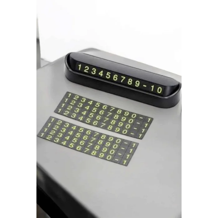 Araba Park Numaratörü Araç İçi Numaralık Değiştirilebilir Çevirmeli Mini