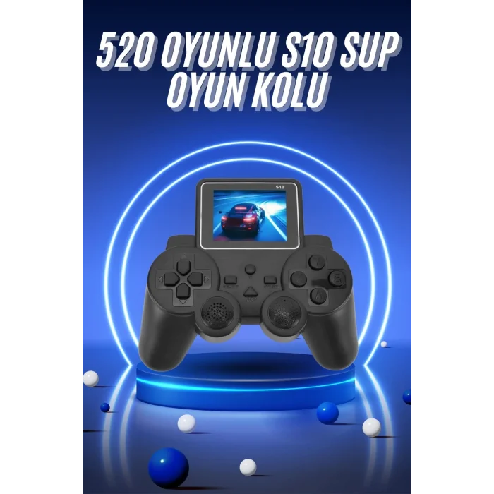 2.4 İnç Ekran 520 Oyunlu Retro Temalı Kablosuz Oyun Kolu El Atarisi