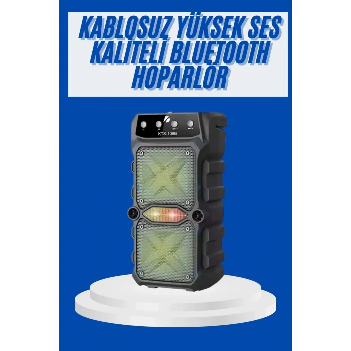 Büyük Boy Bluetooth Hoparlör Çoklu Bağlantı Çift Çıkışlı Taşınabilir Kesintisiz