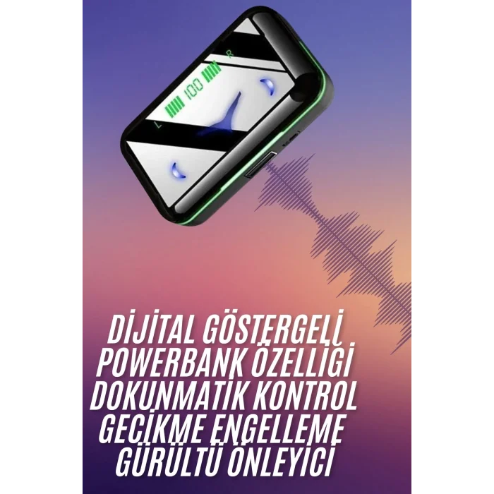 Extra Bass Kablosuz Kulaklık Işıklı Bluetooth Kulaklık Powerbank Özellikli