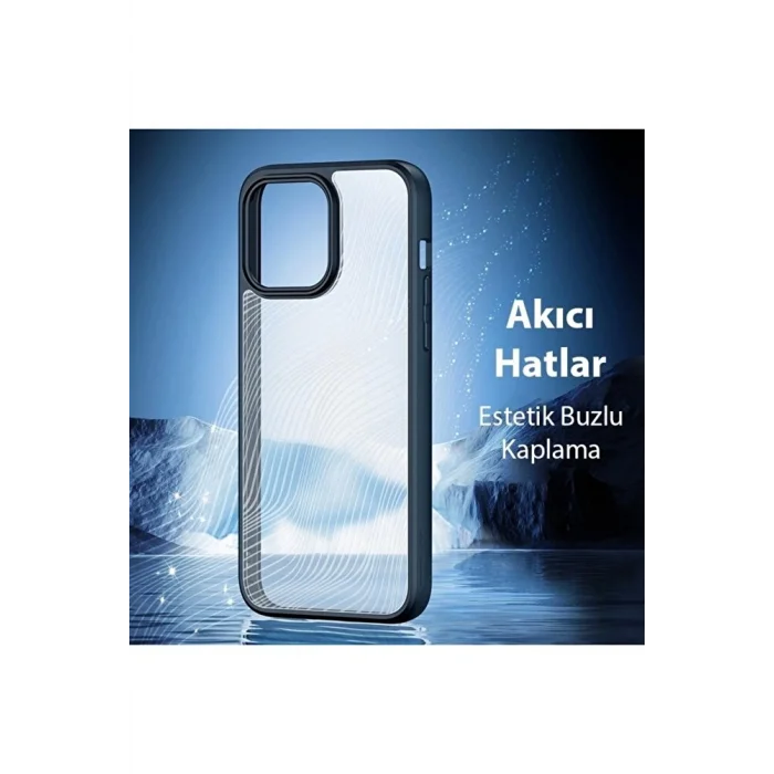 Dux Ducis iPhone 15 Pro Max Aimo Series Premium Buzlu Sert PC-TPU Kılıf-(5775)