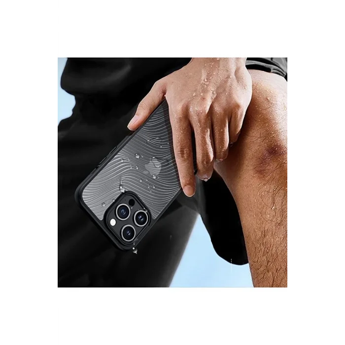 Dux Ducis iPhone 15 Pro Max Aimo Series Premium Buzlu Sert PC-TPU Kılıf-(5775)