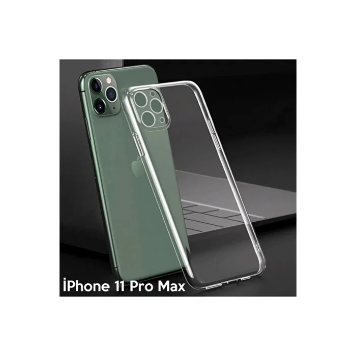 Ally İPhone 11 Pro Max 6.5 İnch Kamera Korumalı Silikon Kılıf-(5775)