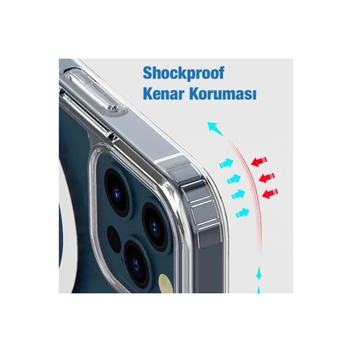 ALLY iPhone 12 Pro Max 6.7inç Magsafe Uyumlu Manyetik Kılıf-(5775)