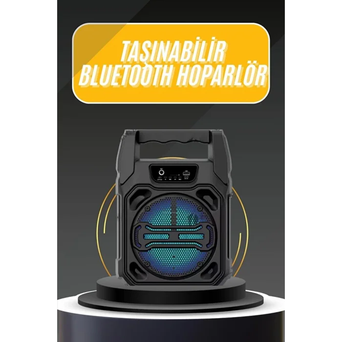 Karaoke Mikrofonlu Fm Radyolu Bluetooth Hoparlör Yüksek Ses Kaliteli
