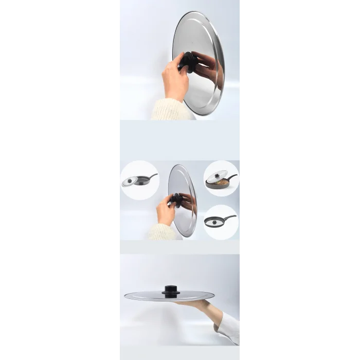 Turk 31 cm Kızartma Tavası Kapağı Çelik Żelazny Design