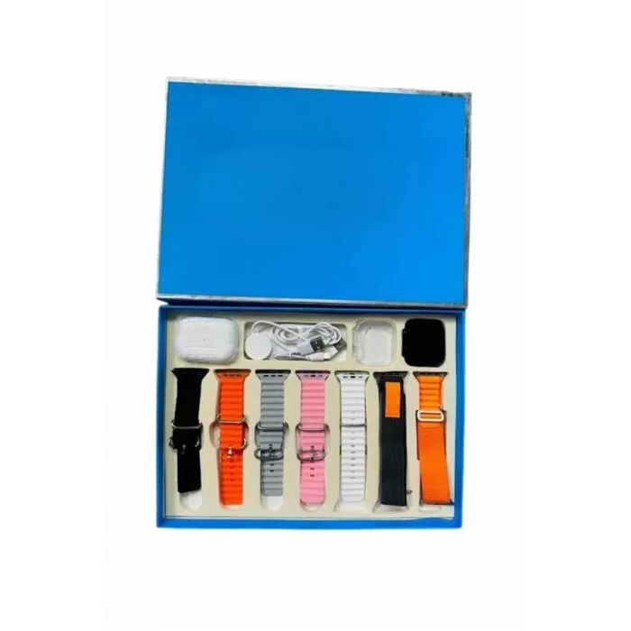 7 Kordonlu Unisex Akıllı Saat Çoklu Kordon Seçeneği Amoled Ekran