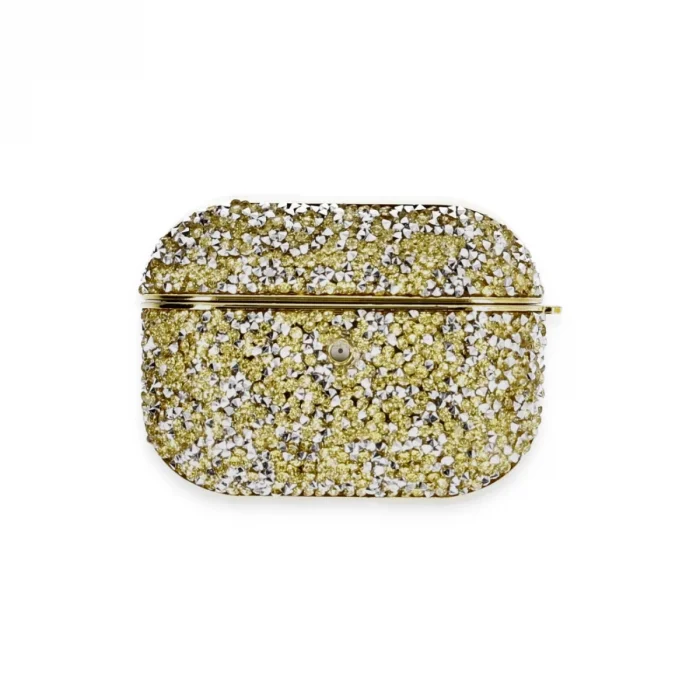 Airpods Pro 2 (2.nesil) Luz Taşlı Kılıf - Gold