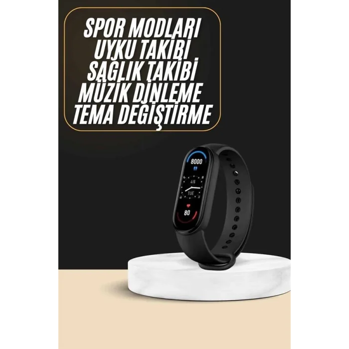 Akıllı Bileklik Android ve İOS Uyumlu Bildirim ve Çağrı Görme Spor Takibi