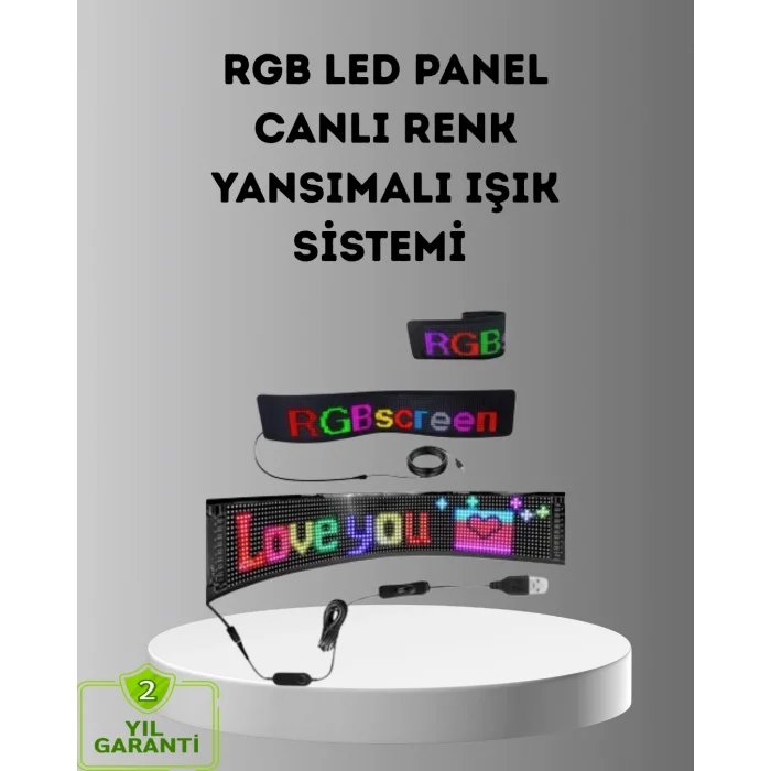 Akıllı LED Matrix Panel – USB Bağlantılı, Kaydırmalı Yazı ve Animasyon Desteği