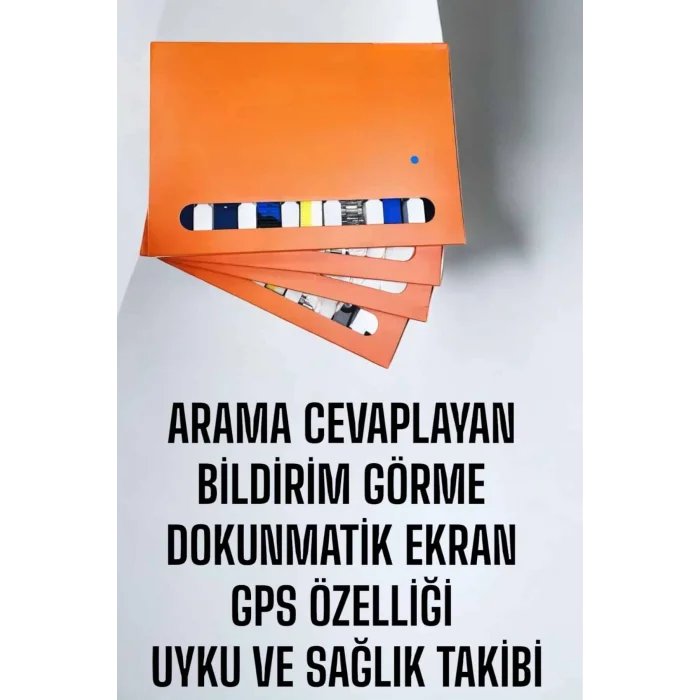 Akıllı Saat 7 Kordonlu Bildirim Görebilen Metal Kordon GPS Özelliği