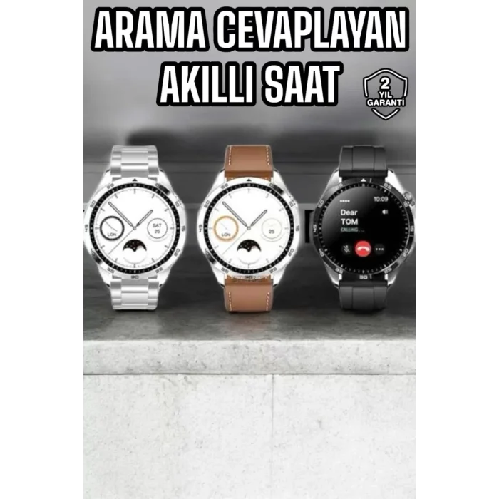 Akıllı Saat Titreşimli Amoled Ekran Uyku ve Sağlık Takibi Sesli Görüşme
