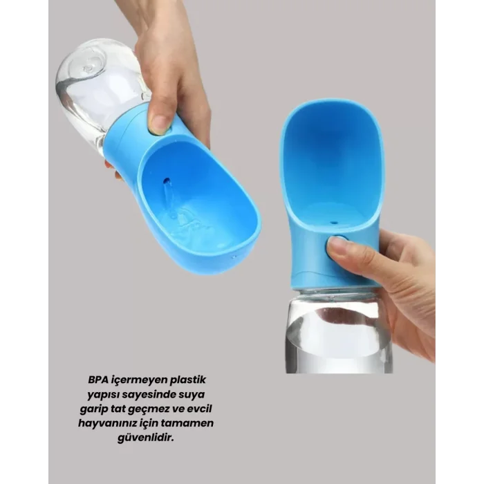 Akıllı Su Akış Kontrollü Köpek Su Matara Taşınabilir Gezdirme Şişesi