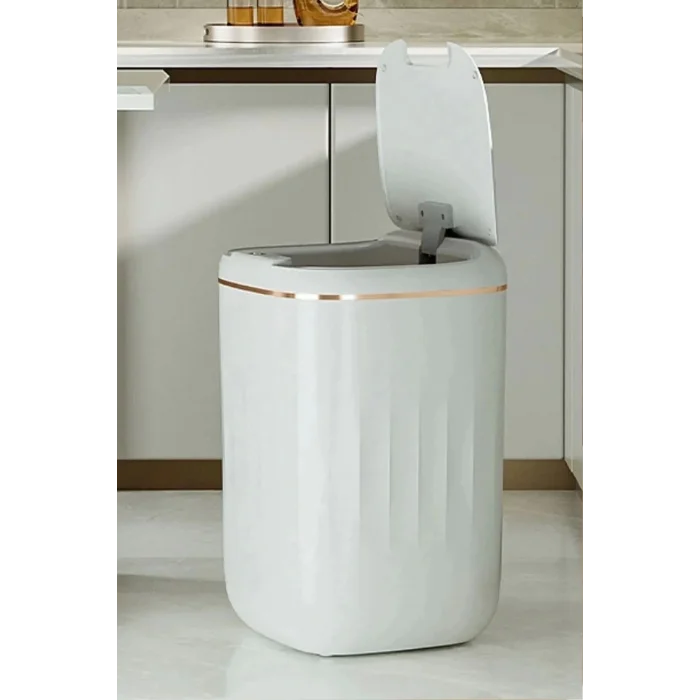 Akıllı Teknolojik Çöp Kutusu UV Işıklı Otomatik Aç Kapat Sensörlü Mutfak Banyo Ev 20L