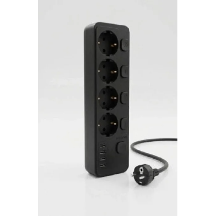 Akım Korumalı 4’lü Priz 2xusb 2xtype-c Çıkış Yüksek Gerilim Koruma Priz Çoğaltıcı
