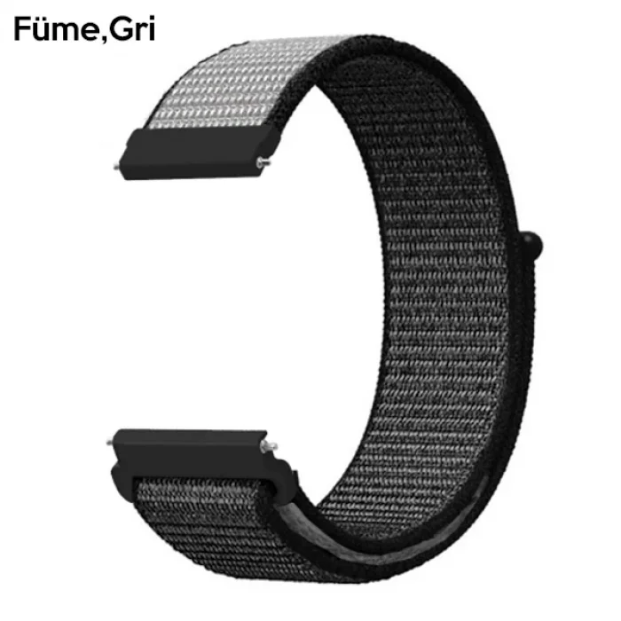 ALLY 20MM Huawei Watch Galaxy Watch Classic Kayış Kordon Nylon Loop-(5775)