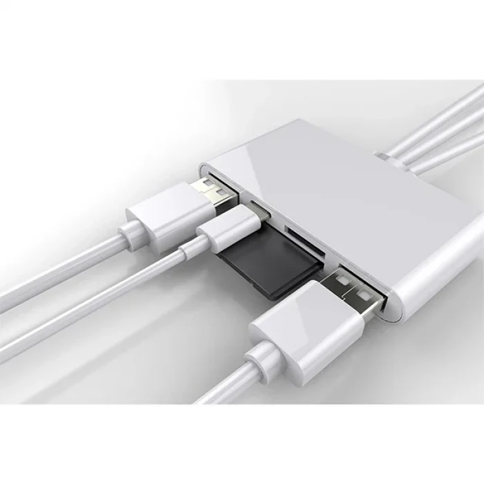 ALLY 3 İN1  İPhone+Usb C+ Usb A Kamera Okuyucu Kart Okuyucu-(5775)