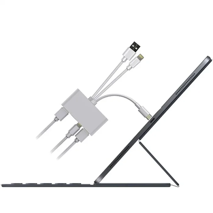 ALLY 3 İN1  İPhone+Usb C+ Usb A Kamera Okuyucu Kart Okuyucu-(5775)