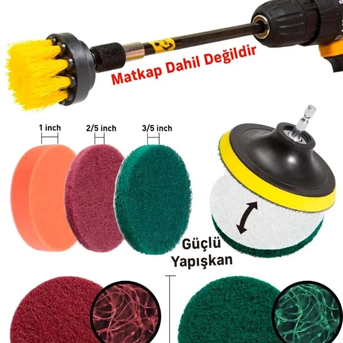 ALLY 31 Parça Çok Amaçlı Ev Banyo ve Araç Matkap Ucu Temizlik Seti-(5775)