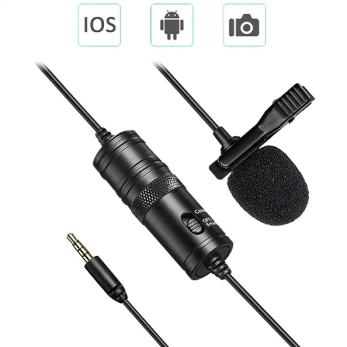 ALLY 3.5MM Universal Lavalier Kablolu Yaka Mikrofonu 6 Metre-(5775)