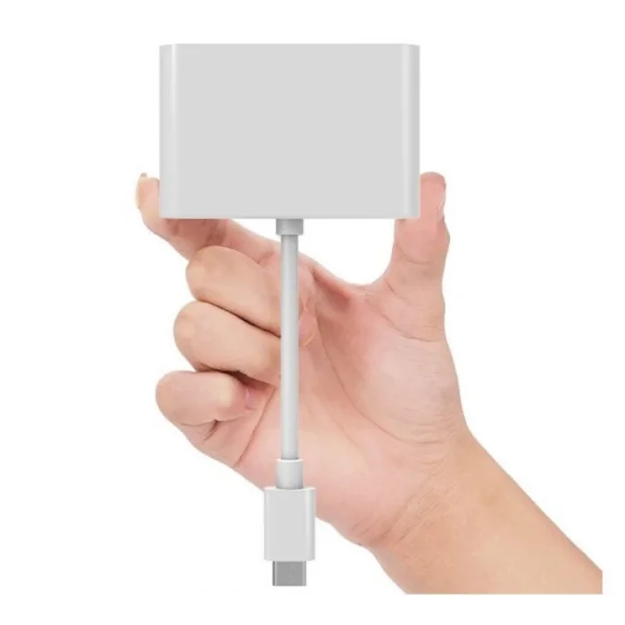 ALLY 4k Type C Hdmi Görüntü Aktarıcı 3 İn1 Şarj Usb Çıkışlı Kablo-(5775)