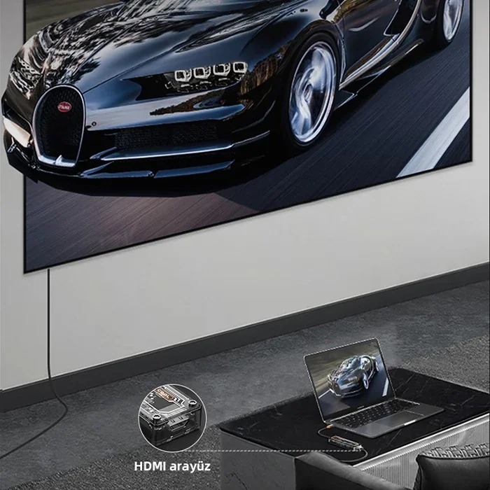 ALLY 5in1 Type-c To USB3.0 + USB2.0 + Type-c PD 100W + HDMI + Ethernet Çoğaltıcı Transparan Hub-(5775)