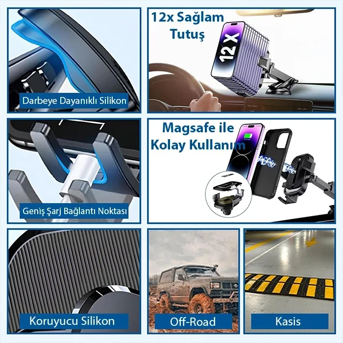 ALLY  A145 Araç İçi Torpido Üstü Telefon Tutucu-(5775)