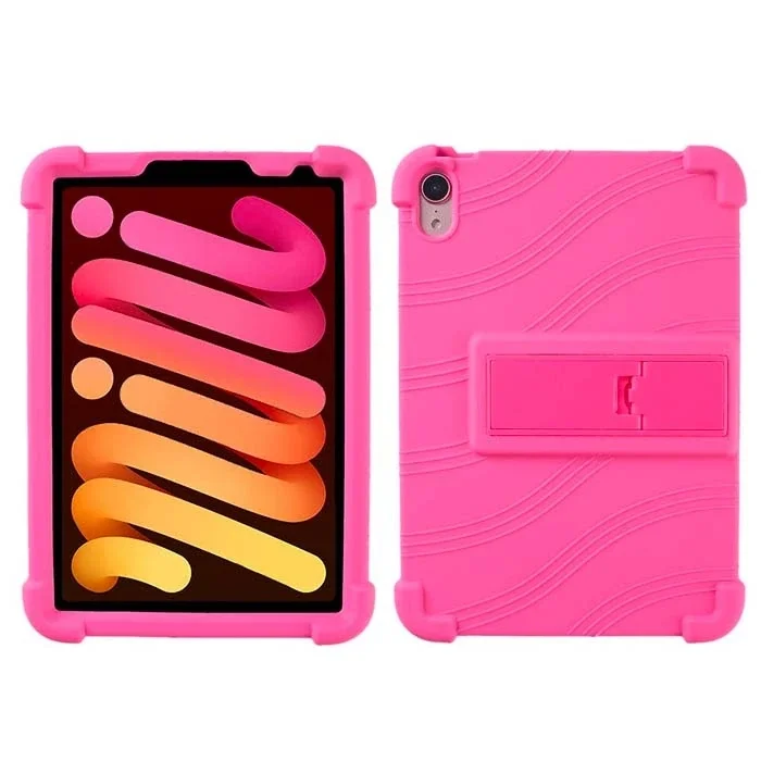 Ally iPad Mini 6 (2021) ve Mini 7 (2024) Kılıf Standlı Silikon Tablet Kılıfı-(5775)