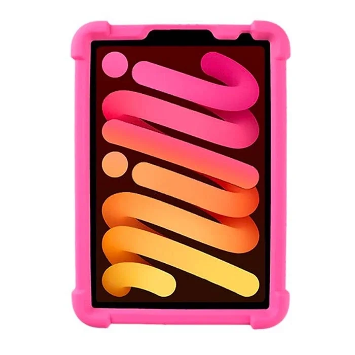 Ally iPad Mini 6 (2021) ve Mini 7 (2024) Kılıf Standlı Silikon Tablet Kılıfı-(5775)