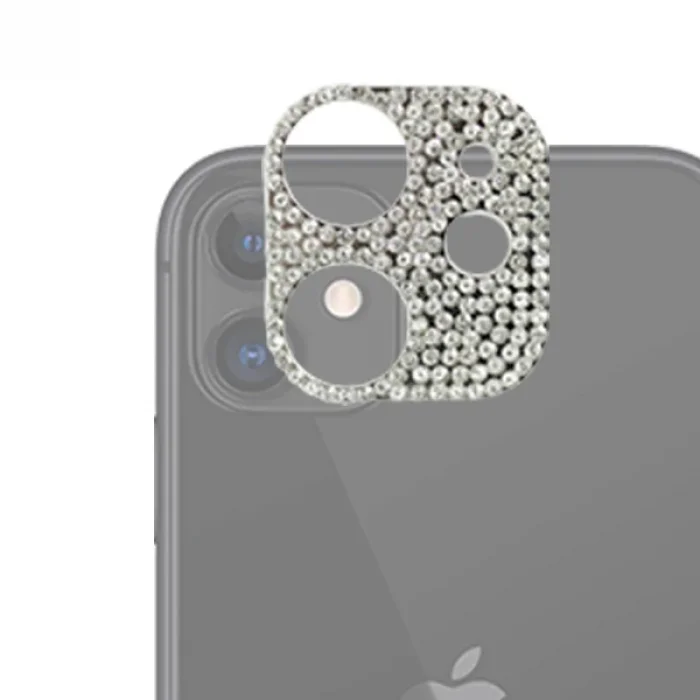 ALLY İPhone 11 Kamera Koruyucu Lens Diamond Taş İşlemeli-(5775)