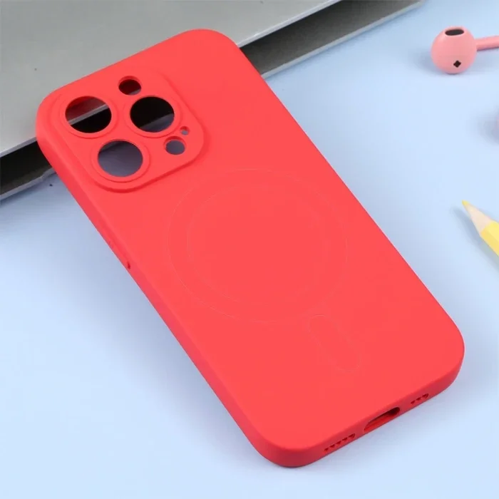 ALLY iPhone 14 Pro 6.1inç Liquid Silica Magsafe Uyumlu Silikon Kılıf-(5775)