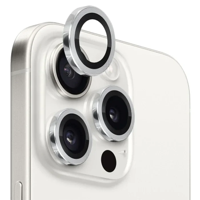 ALLY iPhone 15 Pro/15 Pro Max Kamera Lens Koruma Camı-(5775)