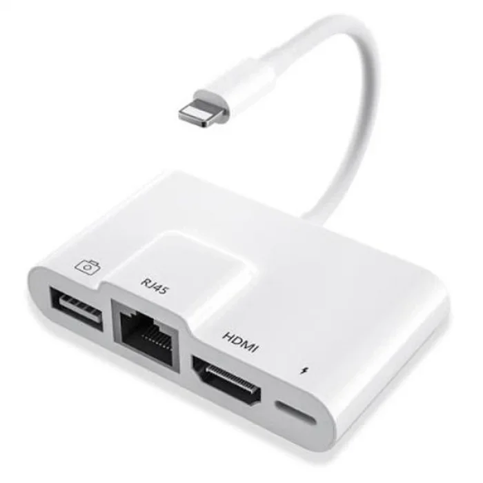 ALLY İPhone 3İN1 Lightning HDMI RJ45 OTG Digital AV Adaptör Hub-(5775)