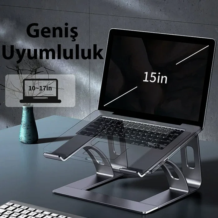 ALLY MC LS653 Premium Ergonomik Alüminyum Laptop-Bilgisayar Standı-(5775)