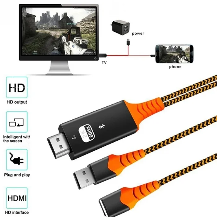 Ally Phone Usb HDTV Cable Lightning Type C hdmi kablosu-(5775)