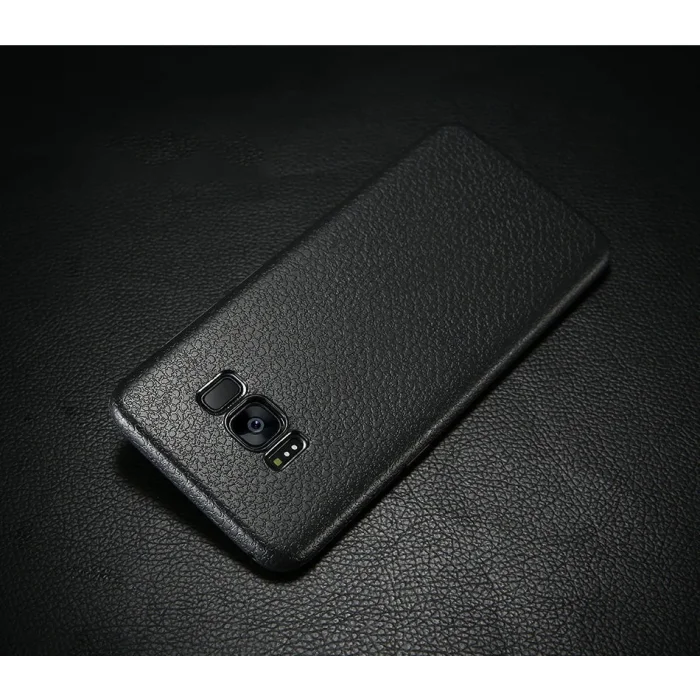 Ally SM Galaxy S8 Deri Dokulu Premium Soft Silikon Kılıf-(5775)