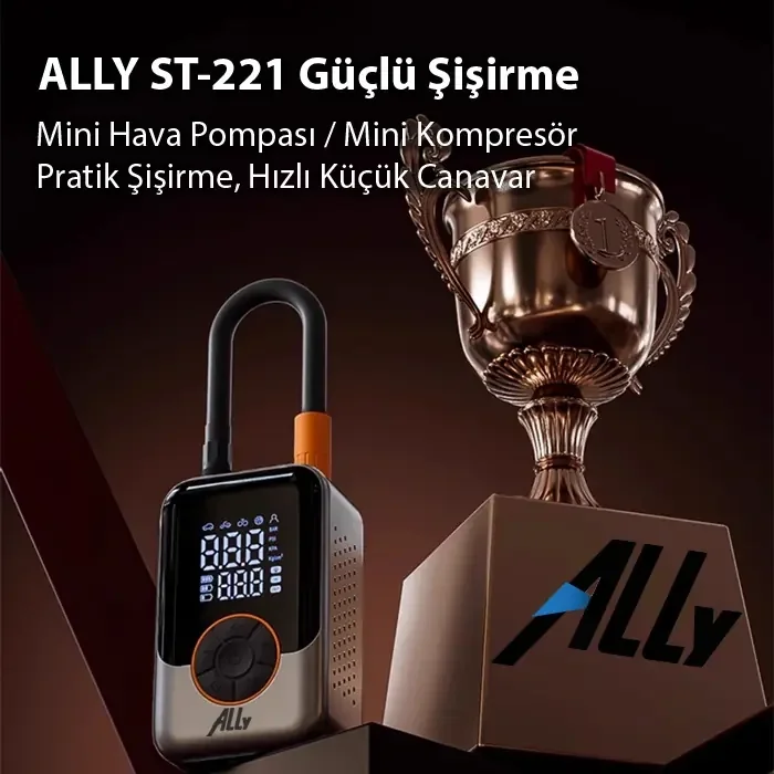 ALLY ST-221D Pro Akıllı Hava Kompresörü Araç kablosuz hava pompası-(5775)
