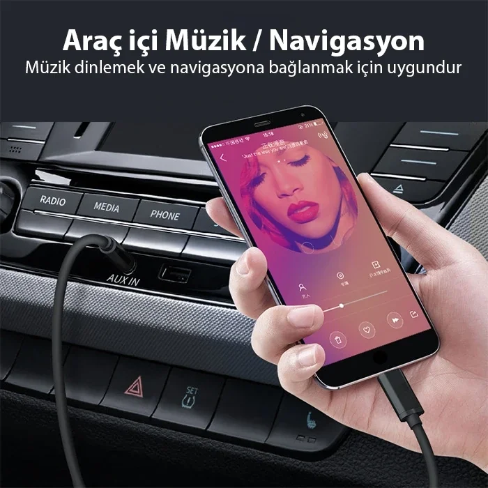 ALLY Type-c To 3.5 mm Audio Aux Kablo-(5775)