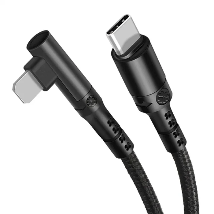 ALLY Type-C to İPhone 20w Lightning Hızlı Şarj Kablosu Oyuncu 90 Derece Kablo-(5775)