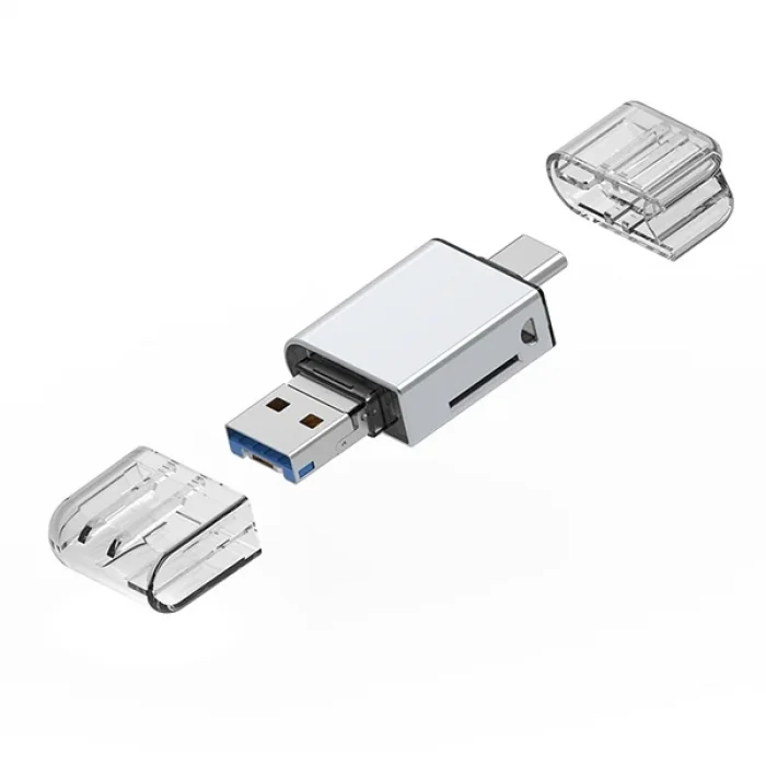 ALLY USB 3.0+Type-c+Lightning Sd Kart Okuyucu - Hızlı Card Reader-(5775)