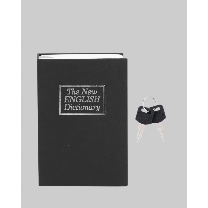 Anahtarlı Gizli Kitap Kasa – Metal İç Yapı, Kamuflajlı Sözlük Tasarım