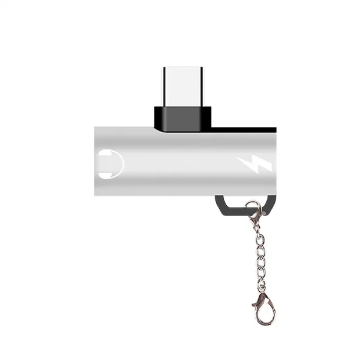 Anahtarlık Dual Usb Type C Şarj Dönüştürücü Başlık Adaptör-(5775)
